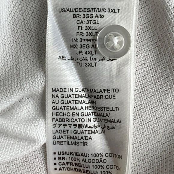 Mens Amazon Essentials White Polo Size 3XT Big & Tall Pic Short Sleeve NWT 3627 - Picture 9 of 9